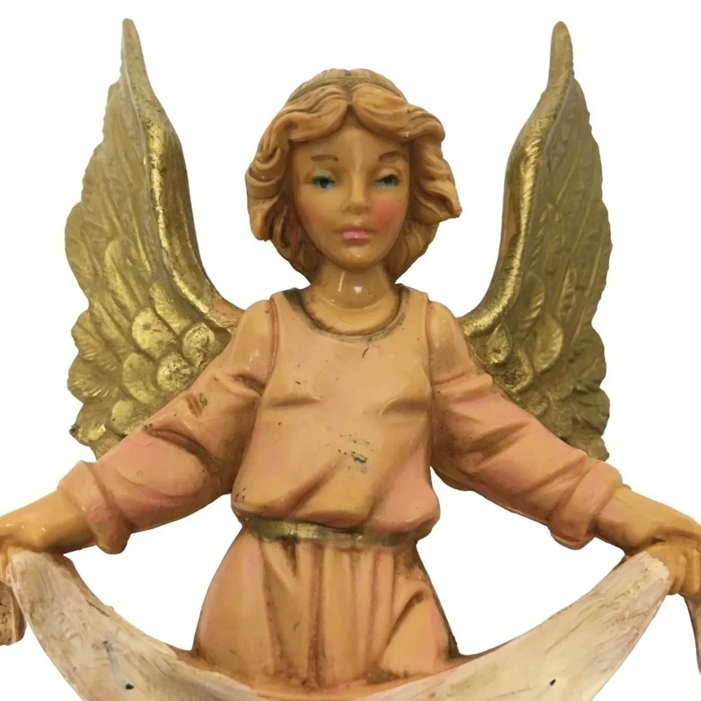 VINTAGE 80s Fontanini Nativity Figurine Angel Gloria 13 Depose Italy 1983